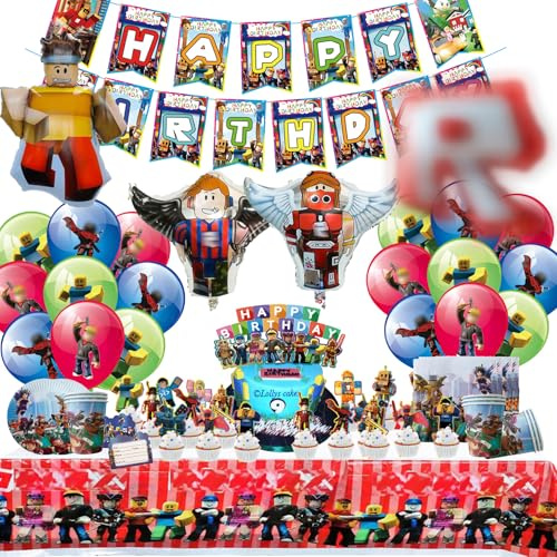 99 Pezzi Stoviglie per Feste di Compleanno，Addobbi Compleanno | Biglietto d'Invito, Tovaglioli, Tovaglia, Piatti di Carta