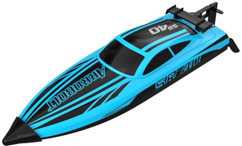 volantexrc RC Boot 45+ km/h, 2.4GHz Fernsteuerung mit Alarm Ferngesteuertes Boot - Rennboot für Pool & See, Erwachsene (Blau)