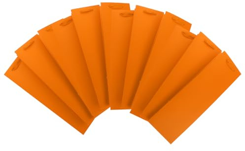 TEHAUX 12 Stück Orange Tragetaschen aus Papier für Weinflaschen Praktische Papiertüten mit Feuchtigkeitsaufnahme für Hochzeiten und Abendessen