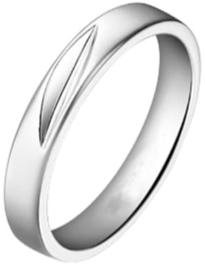 Epinki PT950 Platin Freundschaftsringe Echt Schmuck, Klassiker Verlobungsring, Ring Platin, Gr.53 (16.9)
