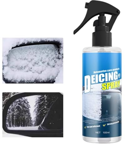Deicer per auto – 100 ml agente di rimozione rapida della neve, sbrinatore spray per auto, camion, SUV, neve, ghiaccio, inverno, parabrezza, vetro