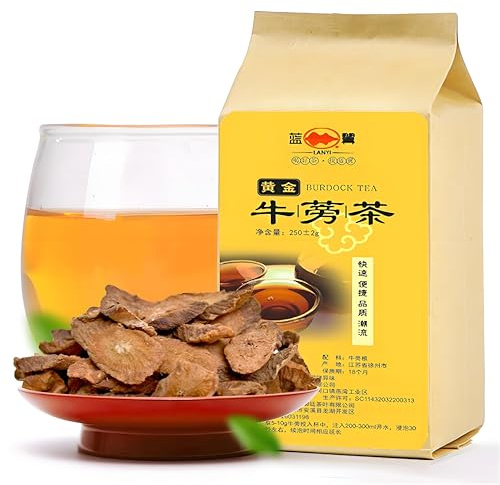 250g De Té De Hierbas Chino Raíz De Bardana Seca Té Perfumado Flores De Tee Verde Bolsitas De Tea Individuales Estómago E Intestino Hierbas Verdes Alimento Para La Infusión