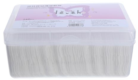 TOVINANNA Gesichtsreinigungspads und Minimale Reibung Quadratische Weiche 240 aus Vliesstoff für Sanfte Make Up Entfernung für Reisen und Empfindliche Haut