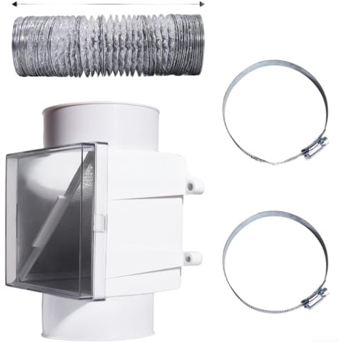 Shophubio Cartuccia di ricambio per filtro antipelucchi per sfiato dell'asciugatrice, filtro a rete in plastica per asciugatrici elettriche domestiche e tubo per bucato, design compatto (tubazione)