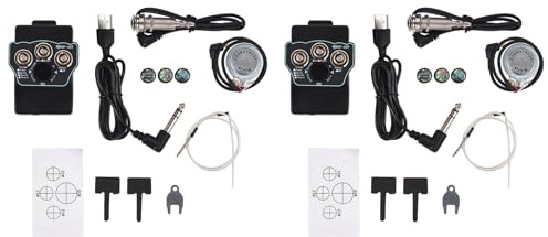 Tacdas 2X Gitarren-Tonabnehmer Konzertgitarre Tonabnehmer Vibrations-Tonabnehmer BT Begleit-Resonanz-Tonabnehmer 3-Band EQ Equalizer Akustik