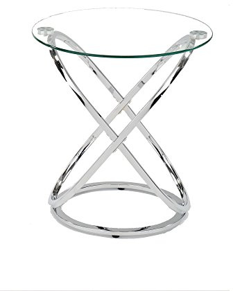 ASPECT Monarch Coffee/Side End Table, Chrome, 52 x 52 x 56.5 cm