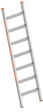 Layher Stufenanlegeleiter 7 Stufen / 190 cm Länge Anlegeleiter Leiter Stufenleiter Aluminiumleiter Topic