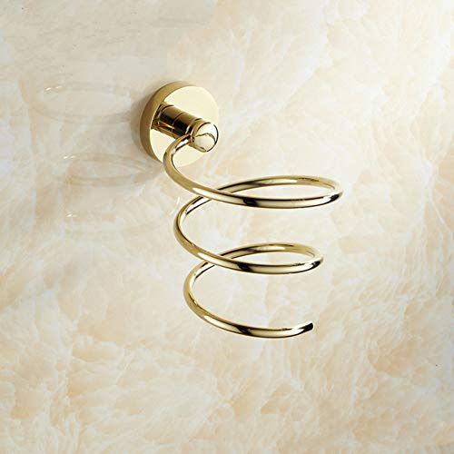 YHSGY Mensola del Bagno Cremagliera per Capelli in Ottone Dorato Accessori per Il Bagno Porta-Phon Porta-Asciugamani Cremagliera A Parete Decorazione Scaffale