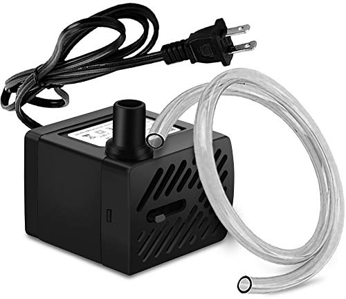PULACO 50GPH 3W Mini Submersible Water Pump with 3.3 FT Tubing for Aquariums, Fish Tank, Pond, Fountain, Hydroponics