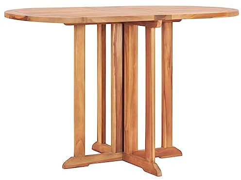 vidaXL Tavolo Pieghevole Farfalla 120x70x75 cm in Massello di Teak