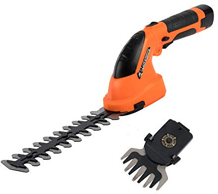 Yard Force 7.2 V Cordless Edging Grass & Hedge Shear Set with Li-Ion battery and Charger - LH A17, orange
