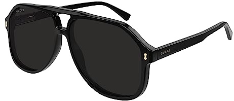 GUCCI Mens GG1042S Sunglasses, Black-Black-Grey, 60
