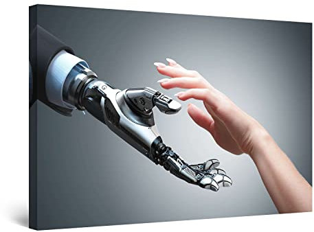 Startonight Quadro su Tela - Tecnologia - Grandi Quadri Astratti Moderni Stampe Grande per Soggiorno Stampe Incorniciate 80x120 cm, Decorazione Parete, Idea Regalo Elegante Luminoso al Buio