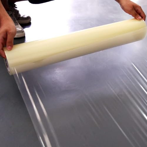 ALETO 60cmX100m Carpet Floor Protection Floor Stairs Protection Film Protector Clear Cover Roll Self Adhesive Carpet