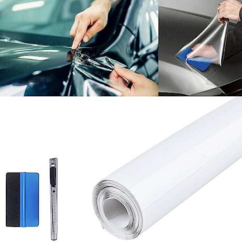 Fangfei Clear Paint Protection Bulk Vinyl PPF Car Wrap Film Self- Healing TPU Film Motor Bicycle Frame Protective Film (Transparent, 8 x 120)