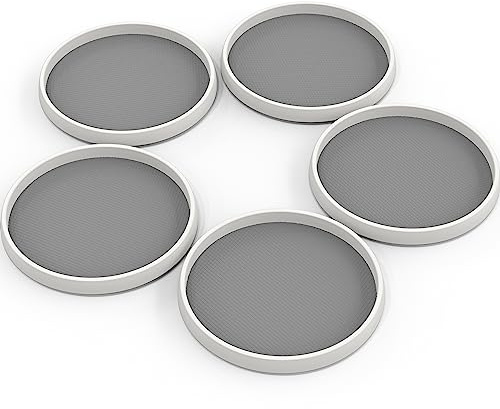 Simple Houseware 12-Inch Lazy Susan Spice Organizer Rotating Tray, 5-Pack
