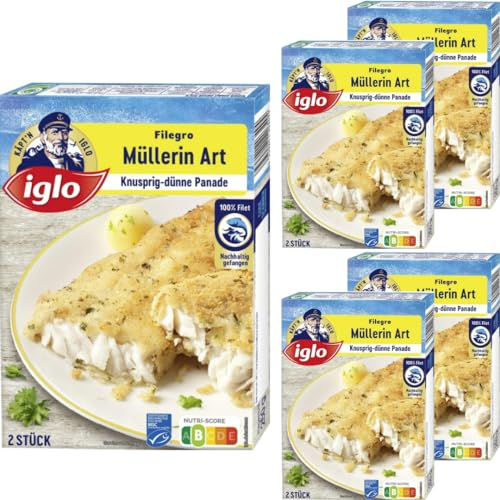 Iglo Filegro Müllerin Art Fish 250 Gramm x 5 STÜCK [Frischegarantie]