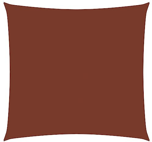 BUKSCYJS Ombrellone,Ombrelloni da spiaggia,mbrellone da giardino，Vela Parasole in Tela Oxford Quadrata 6x6 m Terracotta Per balconi, giardini, terrazze e