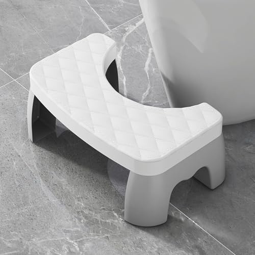 EHOTER Tabouret portable pour salle de bain 2024 - Tabouret de toilette pour la maison, l'appartement, le dortoir, les toilettes - Tabourets de salle de bain pour adultes, enfants, personnes âgées