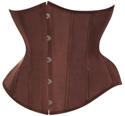 SZIVYSHI Korsett under byst Bälte | 14 spiralformade stålstänger, 5 krokar, Waspie Cincher Shapewear för halloween, utklädning, gotisk steampunk
