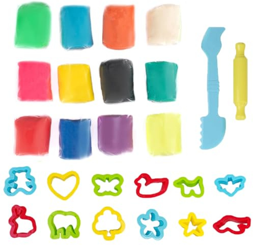 26 Stück Knete Zubehör Ab 2 Jahre, Play Doh, Playdoh, Knetwerkzeug, Schule 1. Klasse, Set Ab 3 Jahre