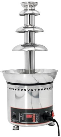 Commercial Chocolate Fondue Fountain Machine, Large Capacity Chocolate Waterfall Hot Pot Machine, Sauce Heater for Cheese, BBQ Sauce, Fruit,Ranch(4th Floor)