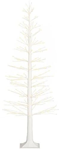 HOMCOM LED Lichterbaum Kunstbaum mit 810 LED, 180 cm Weihnachtsbaum, Weihnachtsdeko für Weihnachten, Geburtstag, Hochzeit, Indoor und Outdoor Weiß