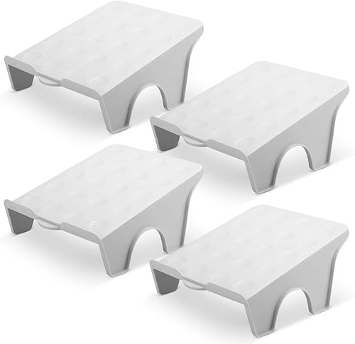 DASIAUTOEM Schuhregale, 4 Stück Schuhschlitze Organizer, Rutschfeste Schuhschlitze, Doppelschicht Schuhregal Schuhe Aufbewahrung Schrank Platzsparend Lagerung Schuh Rack für Zuhause, Wohnzimmer