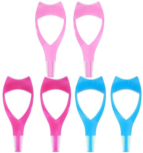 3-in-1 Eyelash Comb Set - Includes Mascara Shield, Upper & Lower Lash Guards, and Makeup Separator Brush - 6PCS Eyelash Tools for Perfect Makeup Application for Women and Girls