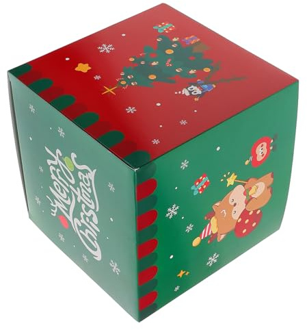 LABRIMP Papier-geschenkbox Mit Deckel Weihnachtsthema Für Süßigkeiten Kekse Kleine Geschenke Party-verpackung Festliche Dekoration Robuste Konstruktion
