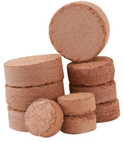 Abaodam 60 Stück Kokoserde Anzuchtblock Nährboden für Blumen Gemüse für Zimmerpflanzen Balkon Garten Verbessert die Erfolgschancen Anzucht Einfach zu Handhaben zu Lagern