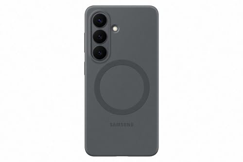 Samsung Silicone Magnet Smartphone Case EF-ES942, Hülle für das Galaxy S26, Handy-Hülle mit Magnetring zur Anbringung von Zubehör, Carbon-Look, Schutz Case, stoßfest, dünn und griffig, Black