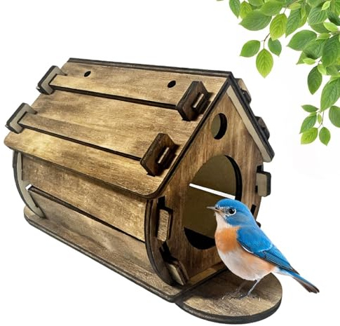 Casette per Uccelli in Legno - Casetta in Legno Appendiabile - Casa per Passeri | per Passeri Cince da Esterno Giardino Cortile Balcone Terrazzo Albero Birdwatching