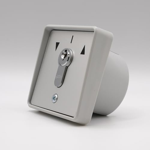 GEBA MP EPZ 1-2T/1 Art.-Nr. 015.1301.10 – Unterputz-Schlüsselschalter für Torantriebe, 2 Impulsrichtungen, Euro-Schließzylinder, Polycarbonat-Gehäuse, IP54 + DOMOBIP-Goodie