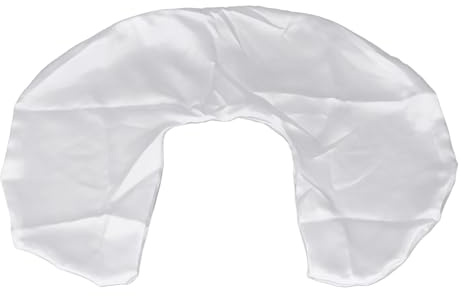 Fodera per Cuscino da Allattamento in Raso, Federa per Allattamento Al Seno, Super Morbida, Lavabile, Delicata Sulla Pelle, Compatibile con Tutti i Cuscini da per (Bianca)