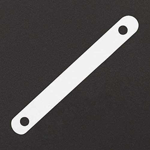 Täcklist vit | Av robust plast | Valbar mått | 100 eller 1 000 stycken | Täcklist för häftremsor, häftmekaniker, mappar och häftapparat / 12 x 100 mm, 100 Stück