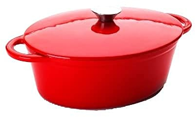 IBILI, Cocotte tonda ovale 27 x 21 cm, ghisa, adatta per l’induzione.