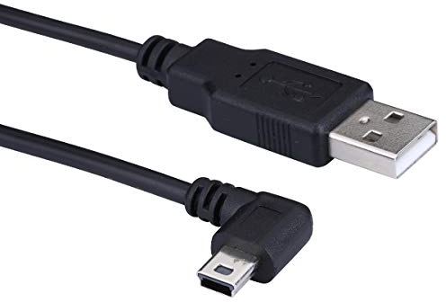 LARRITS 5M USB 2.0 A zu Mini B USB Kabel Ladekabel 90 grad links winkel für Garmin GPS Navi Dash Cam Tomtom Navigationsgerät auto camera DVR Digitalkameras GoPro Hero 4 3