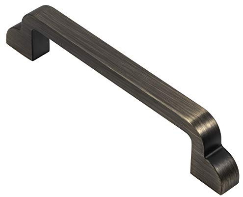 Gedotec Design Schubladengriff - Messing Antik - Lochabstand: 128 mm - Möbelgriff Antik inkl. Befestigungsmaterial- Bügelgriff aus Metall für Möbel & Schranktüren - Stangengriff Vintage