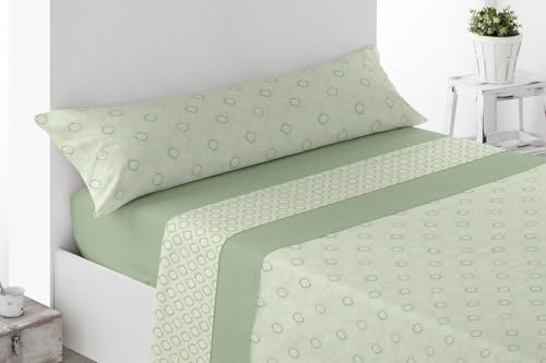 ENERGY COLORS TEXTIL Excellent 135 - Set di lenzuola completo, 3 pezzi, estive, per letto 135 x 190-200 cm 135_x_200_cm Verde