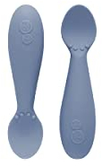 ezpz Tiny Spoons - pack de 2 cucharas - Indigo - 4+ meses