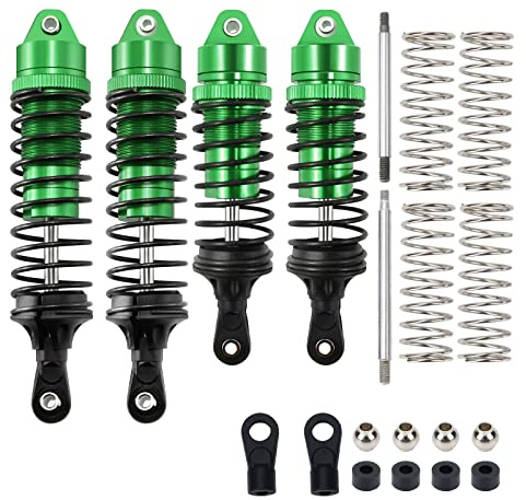 RCAWD RC Auto Stoßdämpfer für LOSI 1/10 Lasernut U4, Tenacity DB Pro, TENACITY TT Pro 4WD SCT Upgrades, RC Stoßdämpfer 90 mm 100 mm, Hop Ups Teile (Grün)