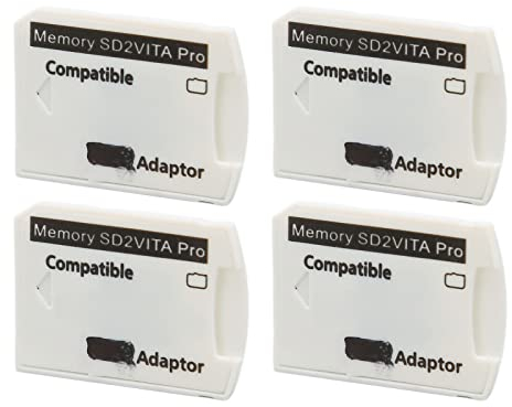 Zunate 4Pcs PS Vita Memory Card Stick Adapters, PS Vita Memory Card Adapter, Micro Storage Card Adapter for PS Vita 1000 2000, Micro SD Adapter for PS TV