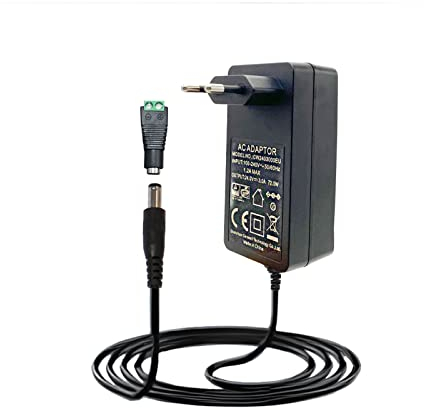 GIDEALED Adattatore di alimentazione da 24V, 3A, DC24 Volt, 3000 mA, 72W, convertitore da AC a DC, trasformatore da 100 a 240V, spina UE per strisce LED da 24V, driver LED