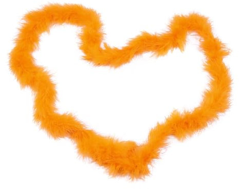 Asudaro Damen Bunte Federboa Truthahnfedern 2M Federboa Flauschige Partydekor Kostümverkleidung Requisite Showgirl Kostüm Accessoire Karneval Boa Feder Schal Karneval Themenparty(ø 8~10cm) Orange