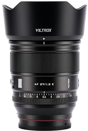 VILTROX PRO 27mm f/1.2 Auto Focus Prime Lens for Sony E-Mount, AF 27mm f1.2 E Mount Mirrorless Camera Lens for Sony a7 a6700 a6500