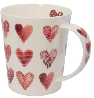 Eigenart Cupti Hearts leichte Tasse aus Fine Bone China Porzellan mit Henkel, 500ml, 71002