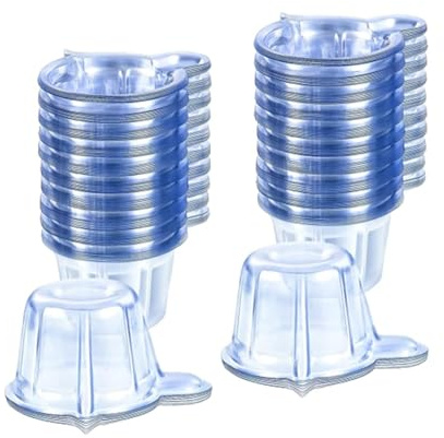 SinChic Urinprovsmuggar, 60 stycken, 40 ml urinprovkoppar av plast, transparent mätkopp, gör-det-själv-mixerkopp, urinkopp för ägglossningstest, graviditetstest, pH-test