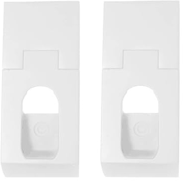 Gedotec Schrankrohrlager oval Halterung für Kleiderstange | DESIGN EDGE | 2 Stück - Kunststoff Kleiderstangenhalter für Ovalstange | Weiß | Kleiderschrank - Aufhänger für Wandmontage