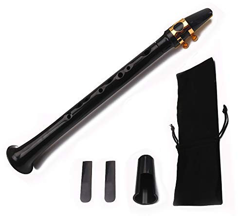 CHOYUE Black Pocket Sax Mini Tragbares Saxophon Kleines Saxophon Mit Tragetasche Holzblasinstrument